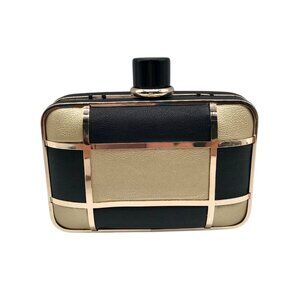 HD By M Black & Metallic Gold Square Crossbody